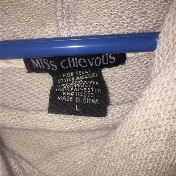 Hoodie with cowl neck and lace front - Picture 4 of 4